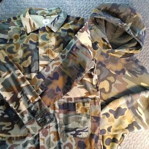Camo Combo: Hoodie and Outer Shirt Boys L